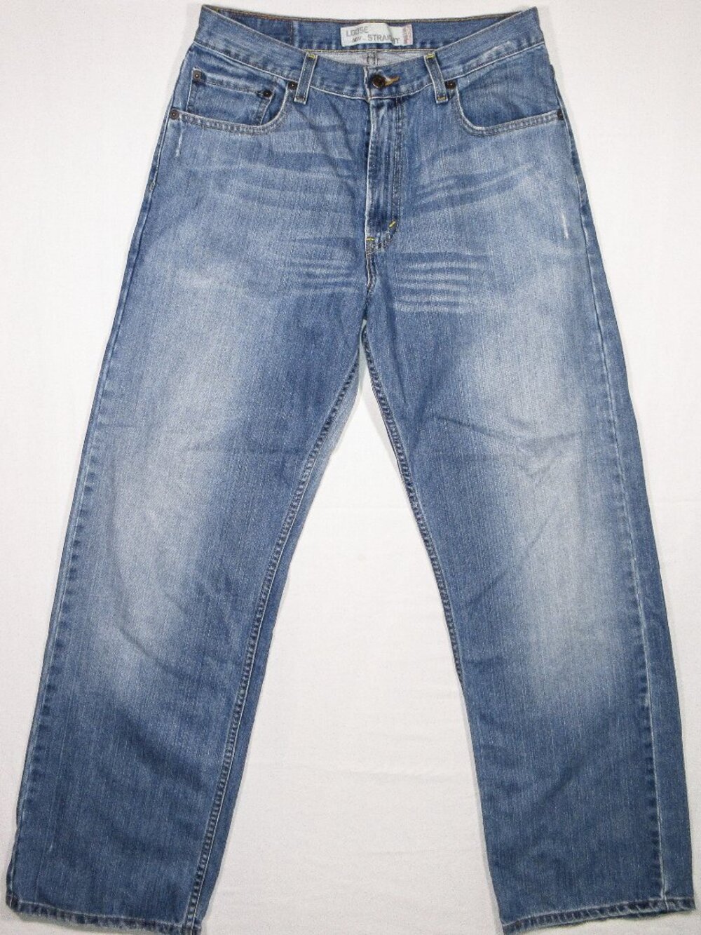 Levi's 569 Loose Straight Jeans Men's W32 L32 Light Wash Denim Streetwear